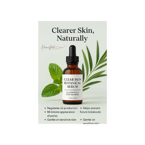 Clear Skin Botanical Serum – Oil Control & Pore Refining Formula Product Description