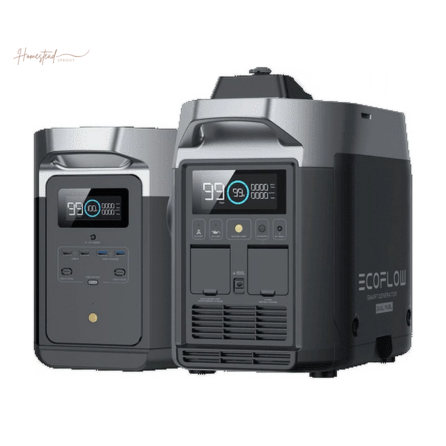 EF ECOFLOW DELTA 2 Max Solar Generator 2048Wh with 400W Portable Solar Panel | Fast-Charge Whole-Home Backup Power Station