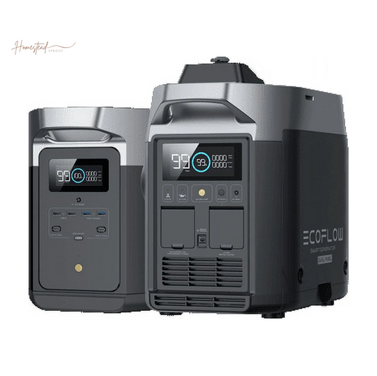 EF ECOFLOW DELTA 2 Max Solar Generator 2048Wh with 400W Portable Solar Panel | Fast-Charge Whole-Home Backup Power Station