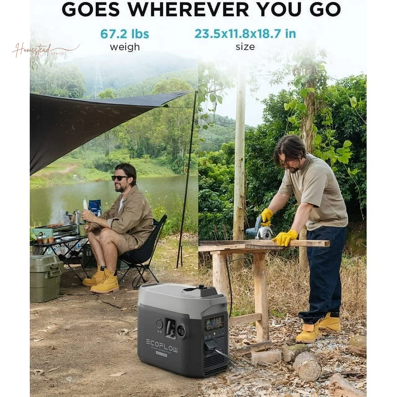 EF ECOFLOW DELTA 2 Max Solar Generator 2048Wh with 400W Portable Solar Panel | Fast-Charge Whole-Home Backup Power Station