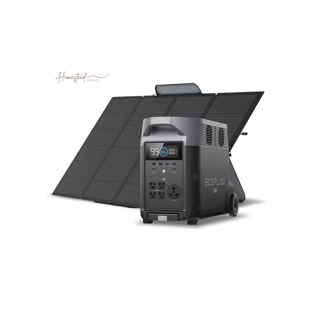 EF ECOFLOW Solar Generator 3.6KWh DELTA Pro with 400W Portable Solar Panel | Whole-Home Backup Power Station