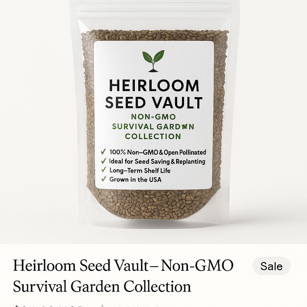 🌿 Heirloom Seed Vault – Non-GMO Survival Garden Collection