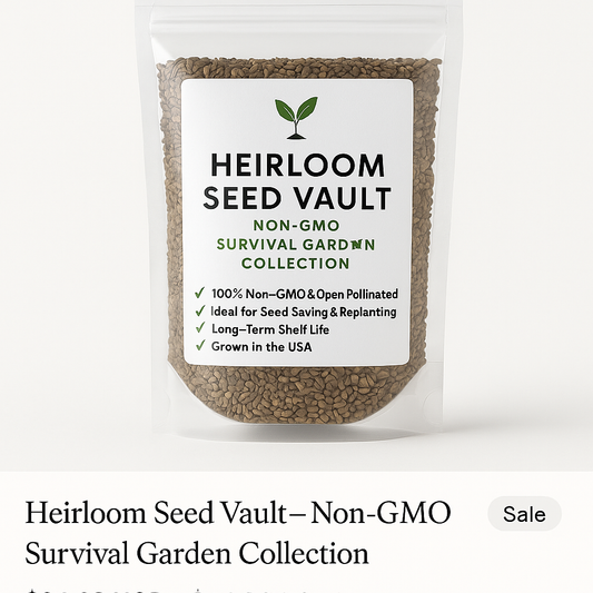 🌿 Heirloom Seed Vault – Non-GMO Survival Garden Collection