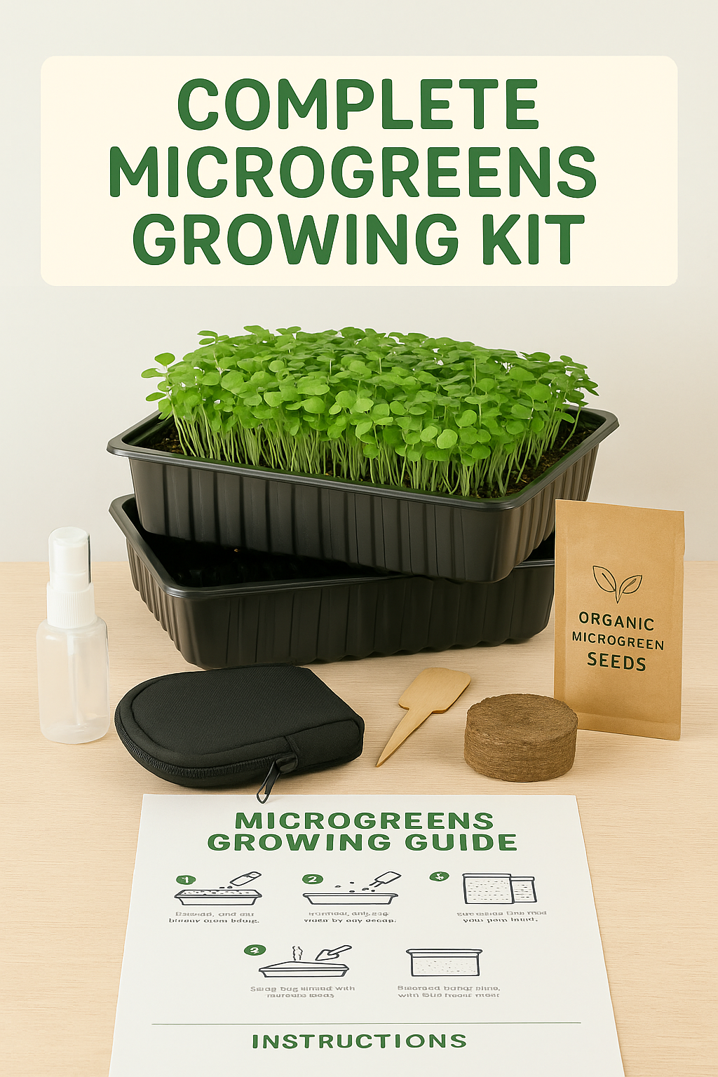 Microgreen Growing Kit – Easy, Fast & Sustainable Indoor Gardening Starter Set